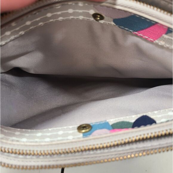 NEW Fossil Devon Floral Crossbody Bag Canvas Small Leather Trim Purse - Picture 5 of 7